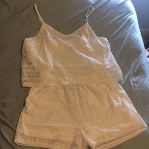 White lace romper